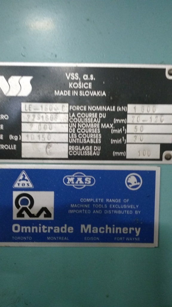 2002 SMERAL LE160C Presses, GAP FRAME, (Single Crank) - See Also P6185, P6209 | Industrial Machinery Exchange Inc.